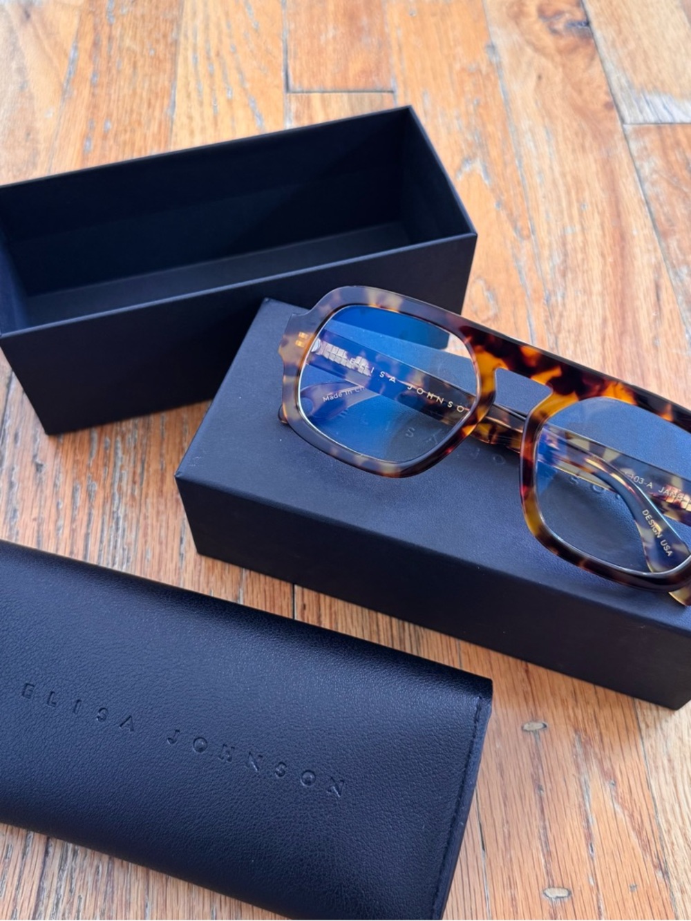 Elisa Johnson Tortoiseshell Blue Light Blocking Glasses - Brown Tortoise